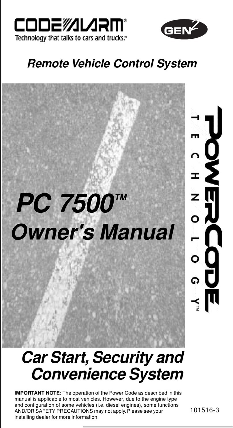 Code Alarm PC 7500 owner's manual