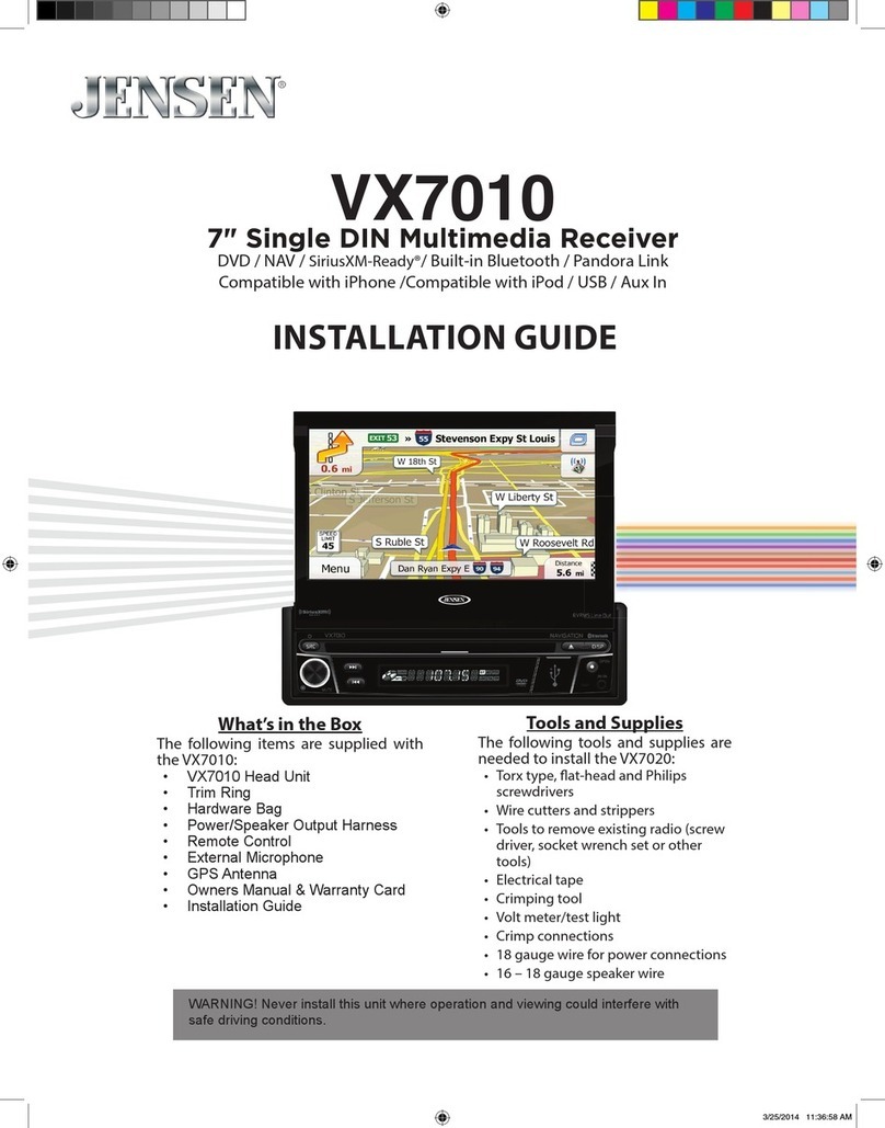 Jensen VX7010 User manual