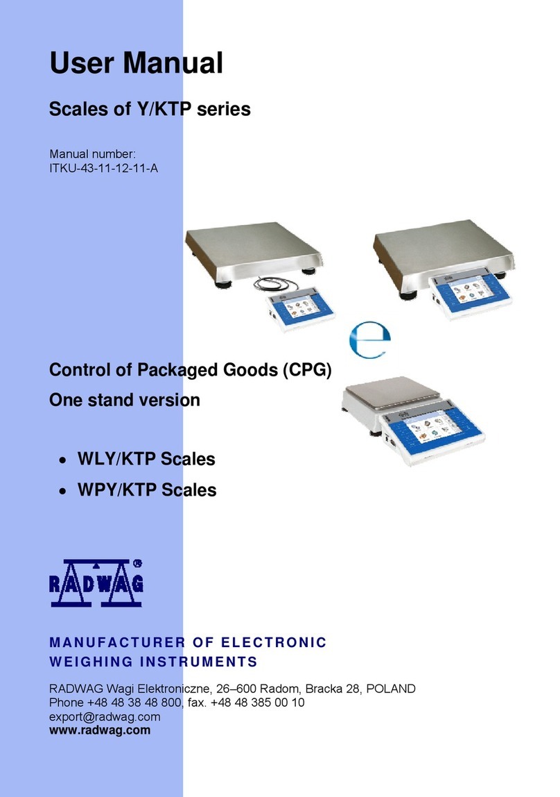 RADWAG Y/KTP series user manual