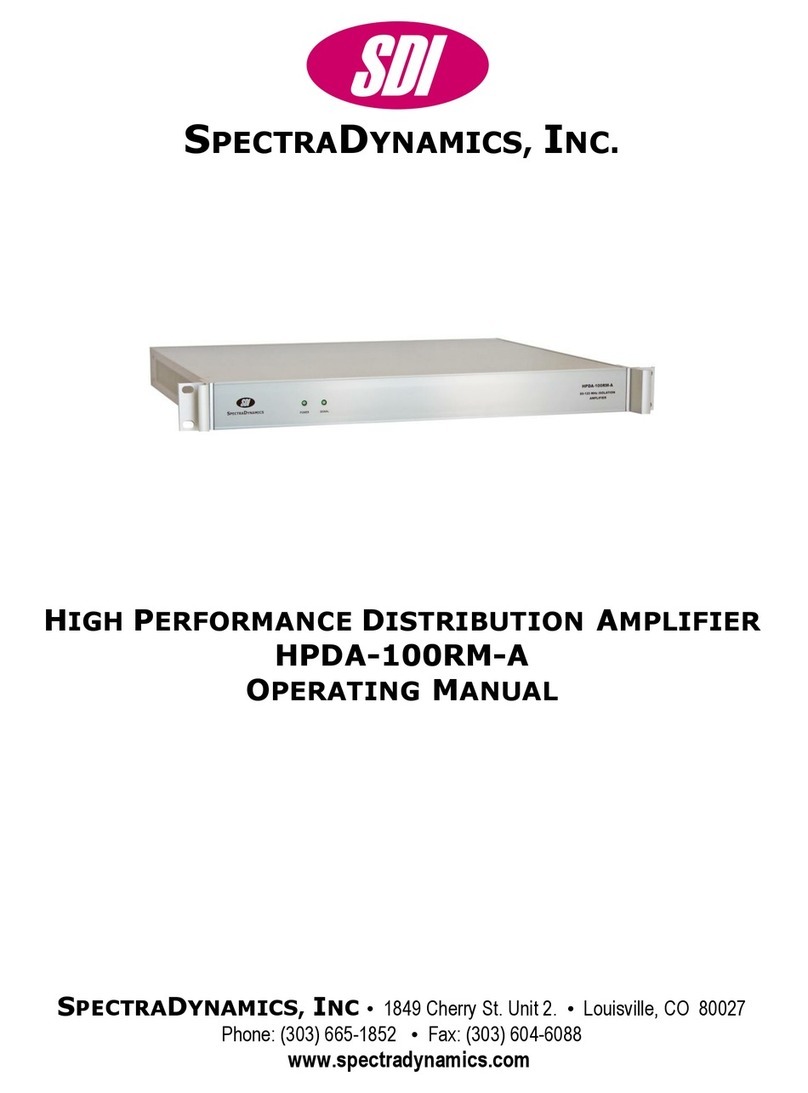 SpectraDynamics HPDA-100RM-A User manual SpectraDynamics HPDA-100RM-A User manual