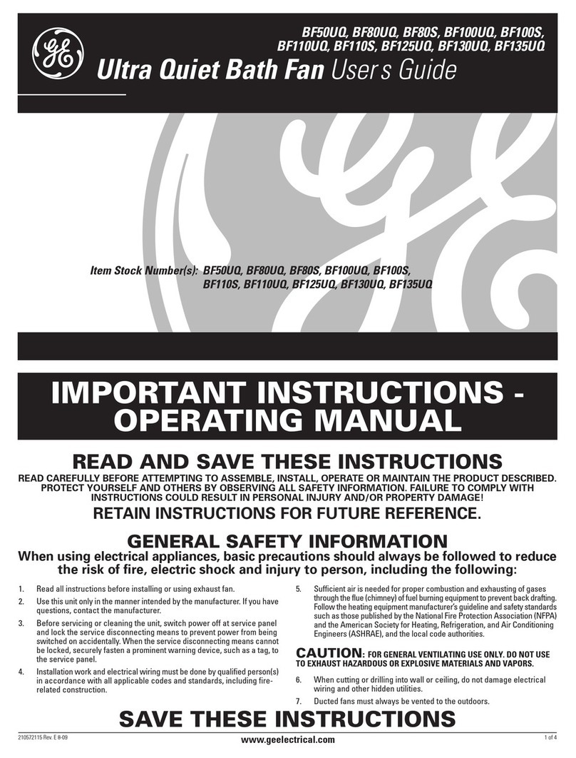 GE BF50UQ User manual