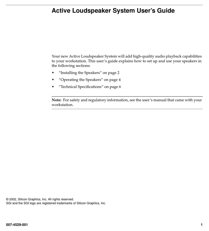 Silicon Graphics Active Loudspeaker System user guide