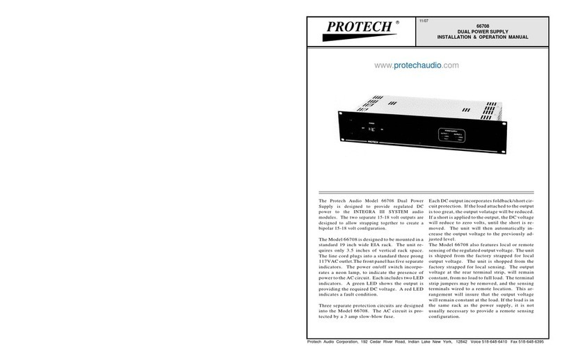 Protech Audio 66708 Installation & operation manual