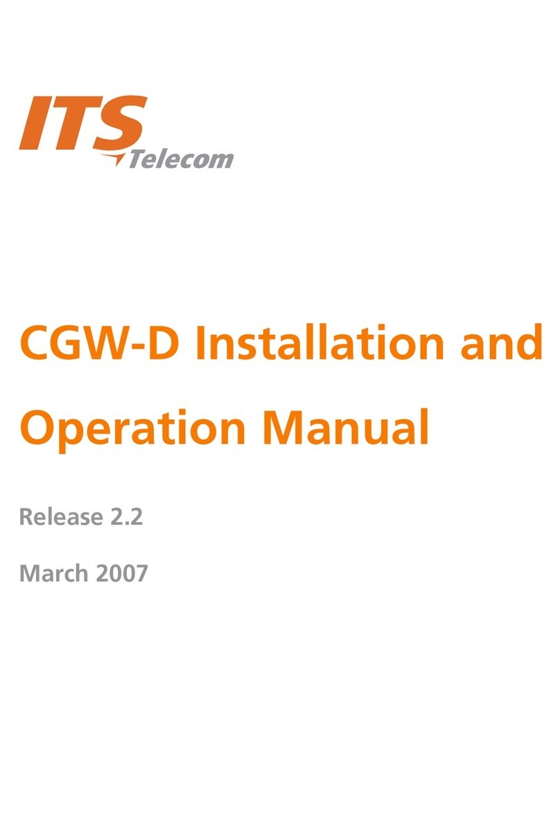 ITS Telecom CGW-D Operation manual