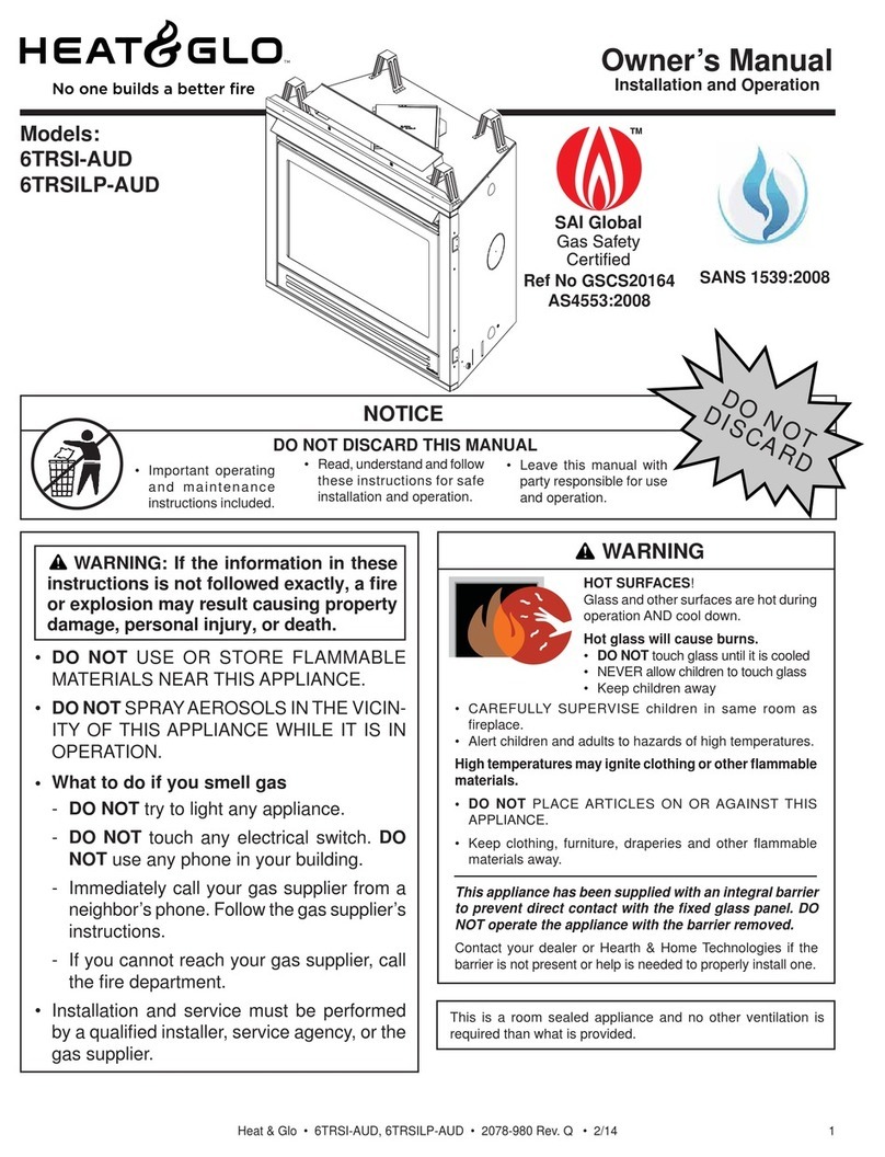 Heat & Glo 6TRSI-AUD owner's manual