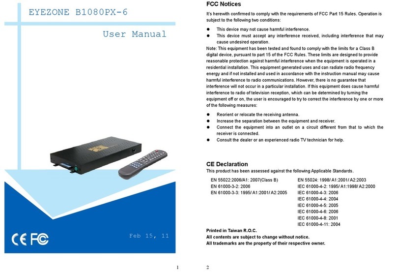 EYEZONE B1080PX Series user manual