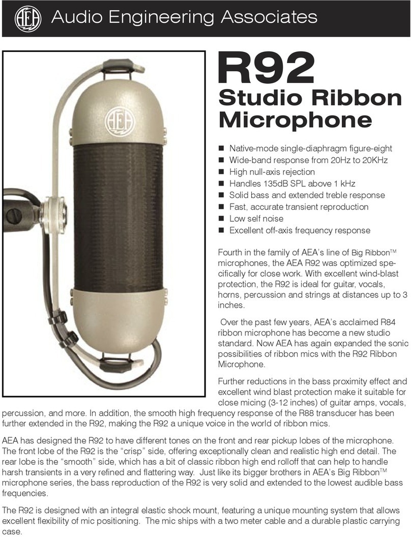 Audio Engineering Associates R92 Brochure & specs