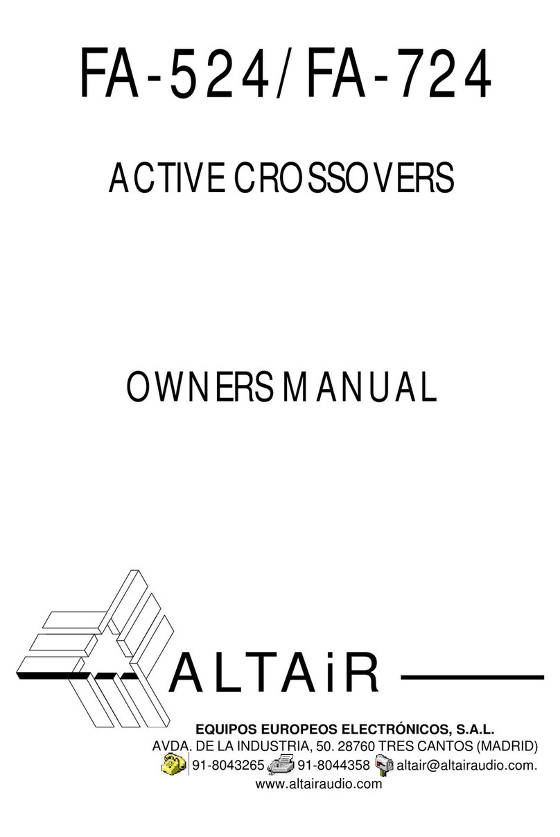 Altair FA-524 owner's manual