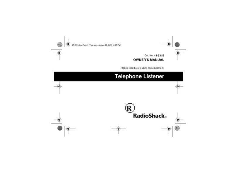 Radio Shack Telephone Listener owner's manual