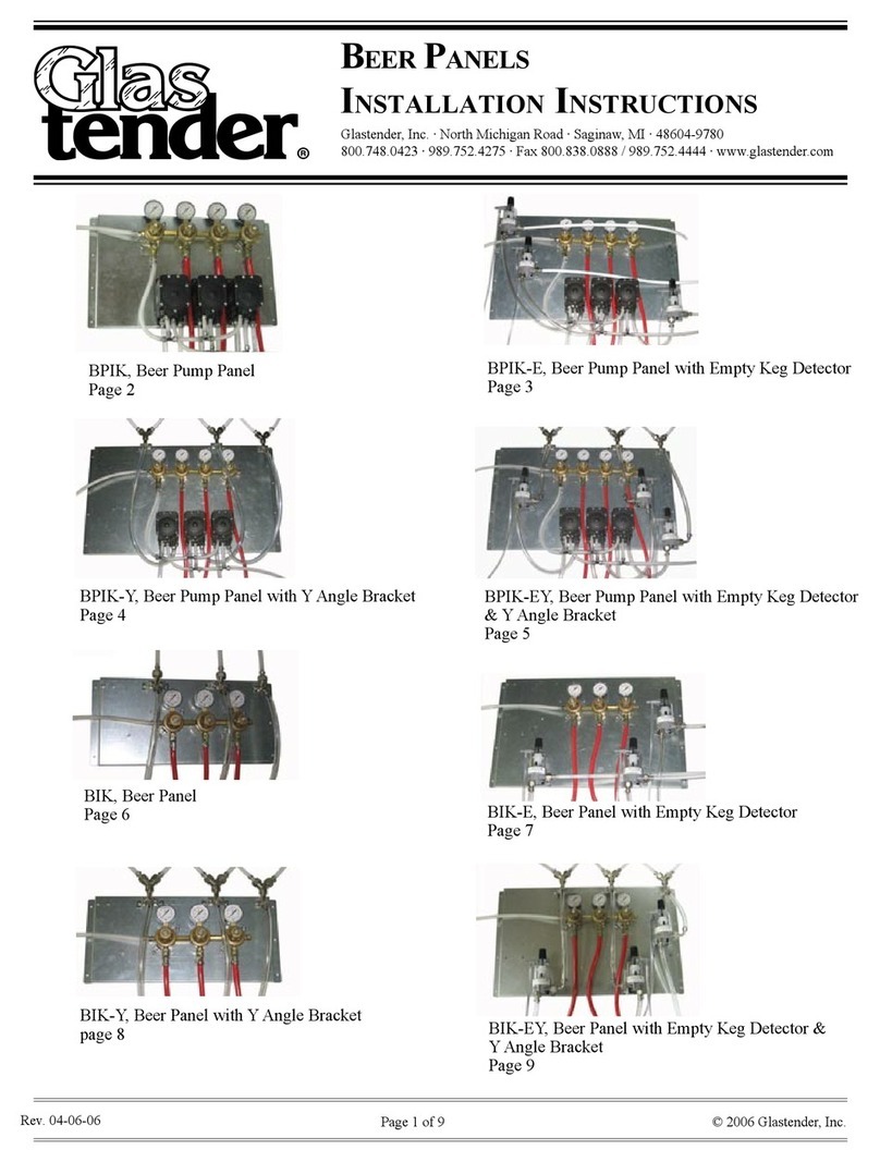 Glastender BPIK installation instructions