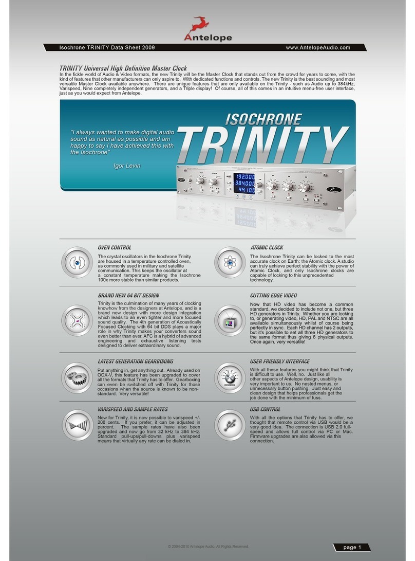 Antelope Isochrone Trinity datasheet