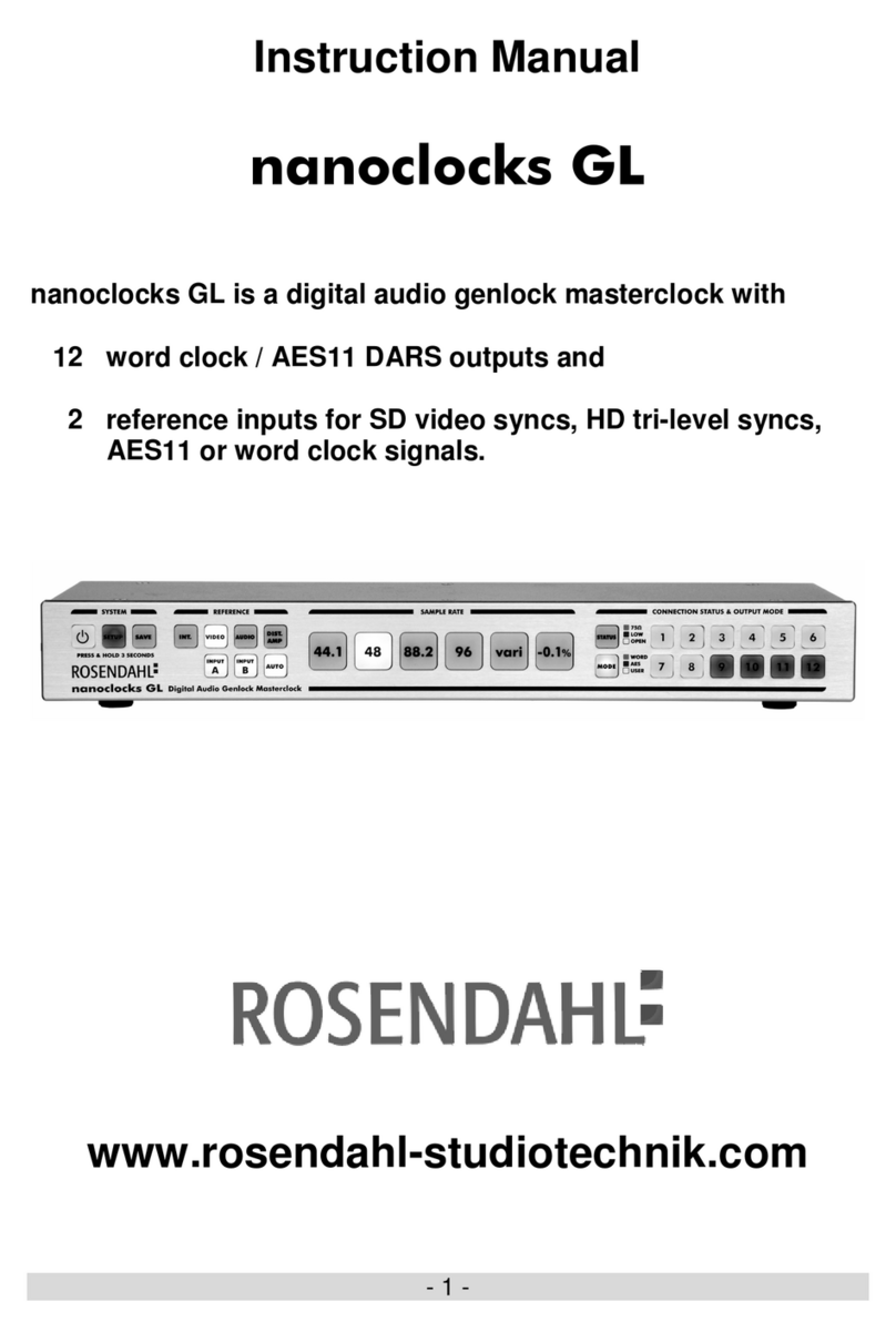 Rosendahl nanoclocks GL instruction manual