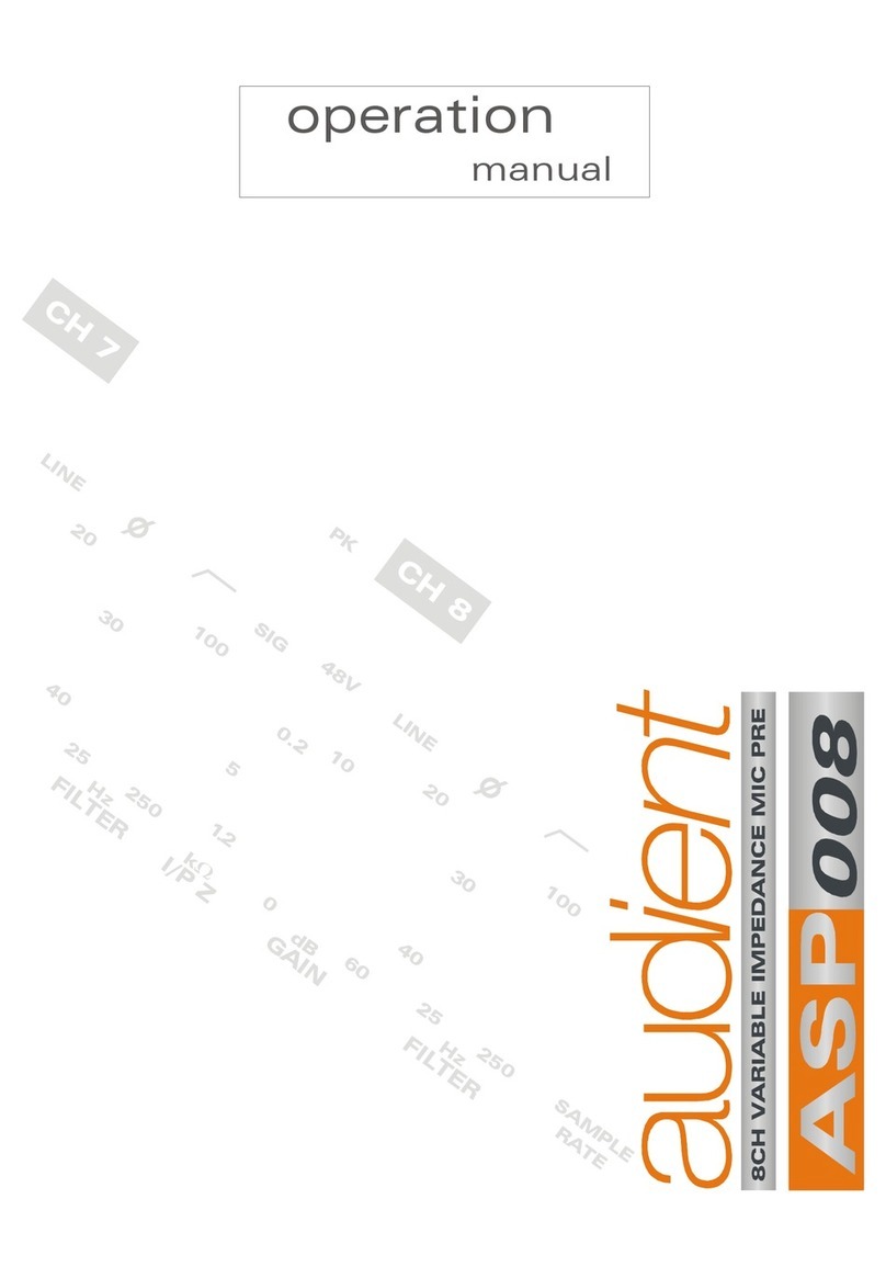 Audient ASP 008 User manual