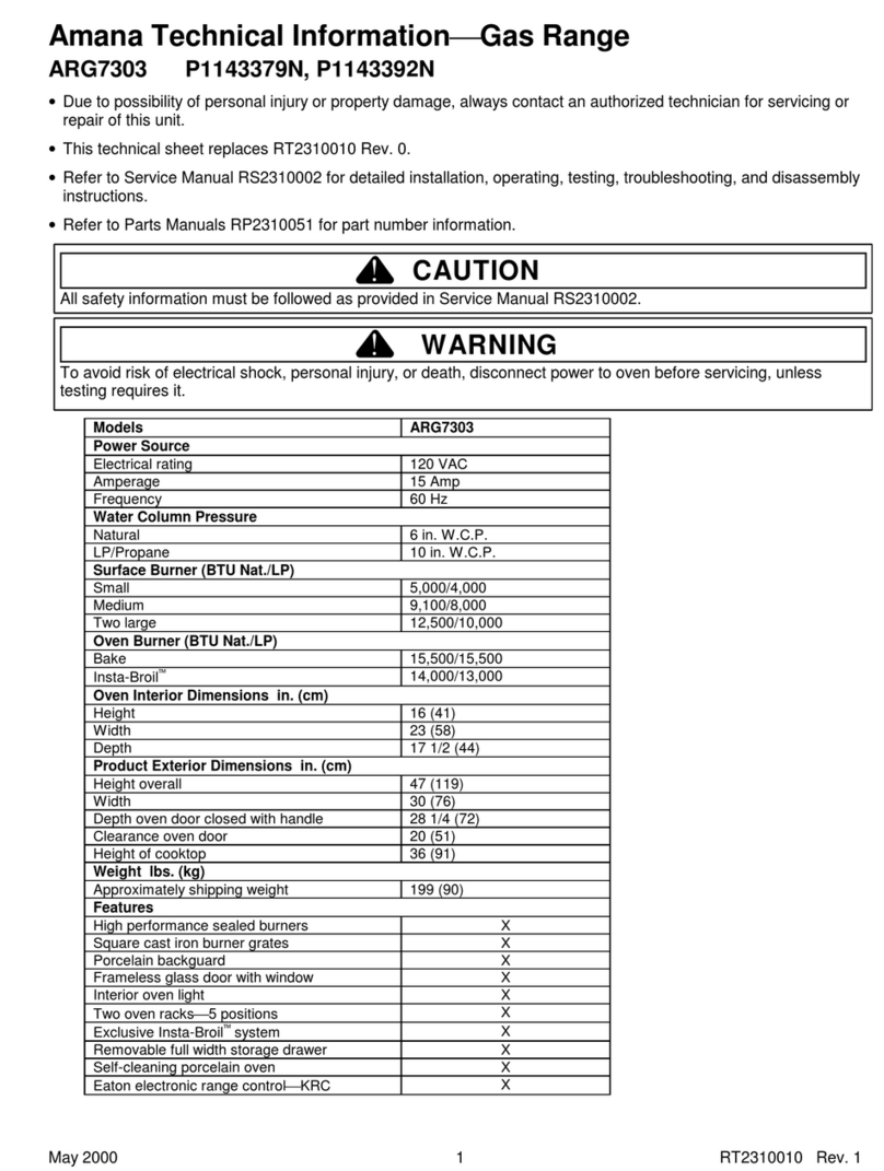 Amana ARG7303 Manual