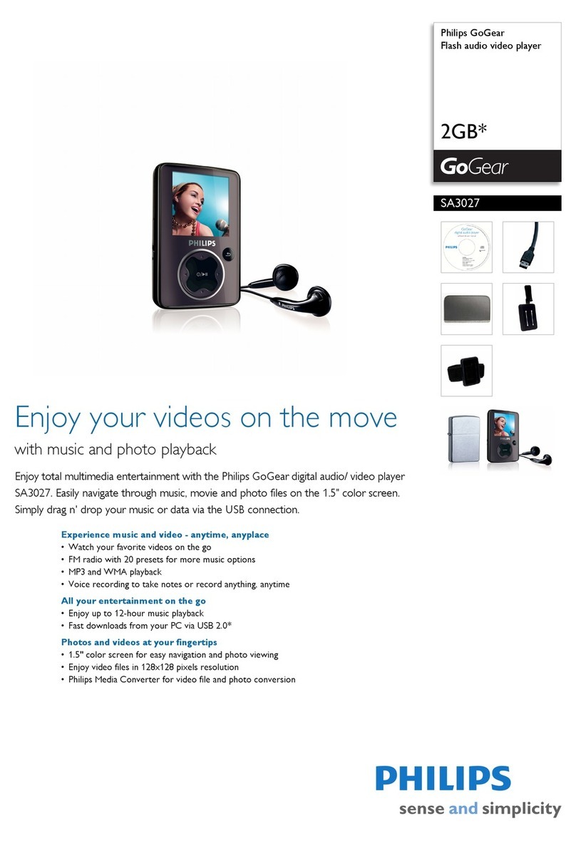 Philips GoGear SA3027 User manual