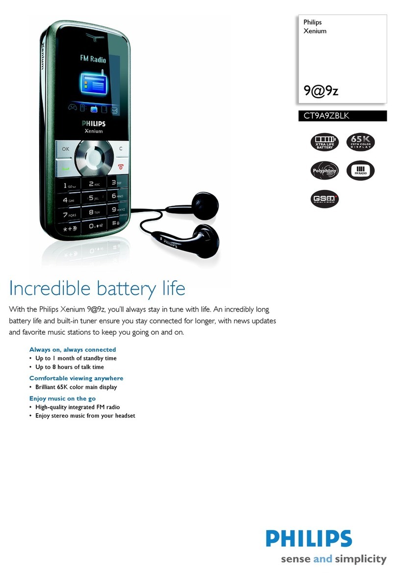 Philips Xenium CT9A9ZBLK/00 User manual
