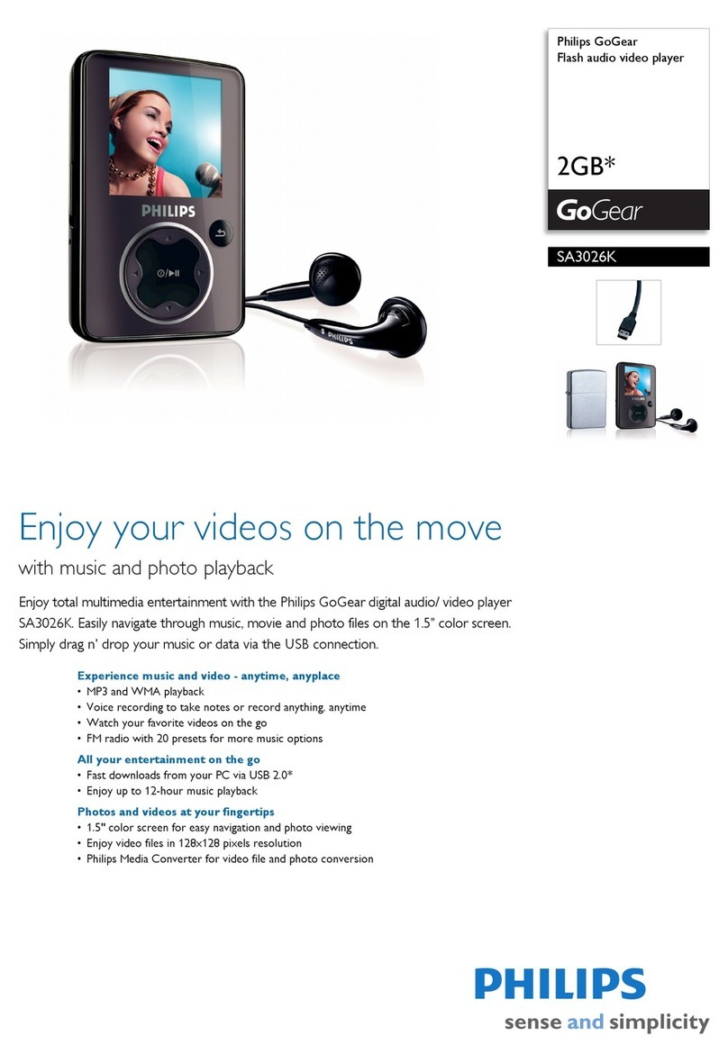 Philips GoGear SA3026K User manual
