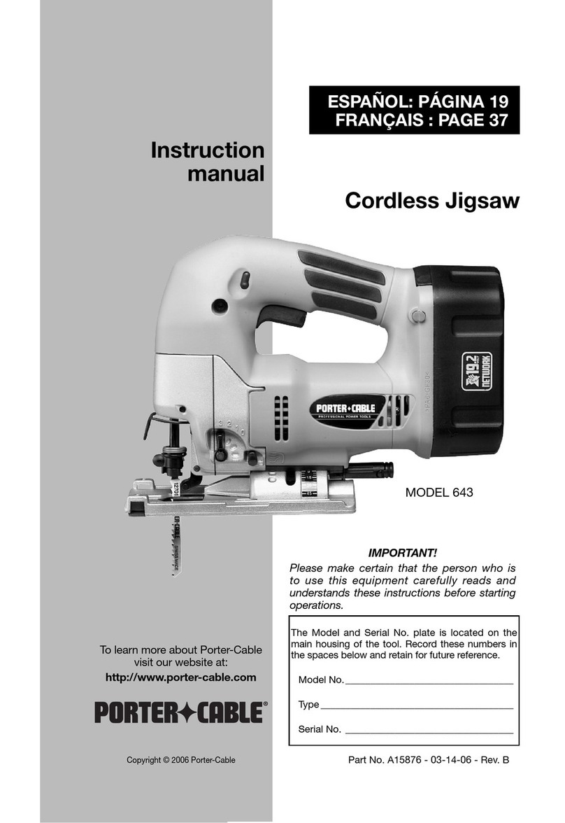 Porter-Cable 643 instruction manual