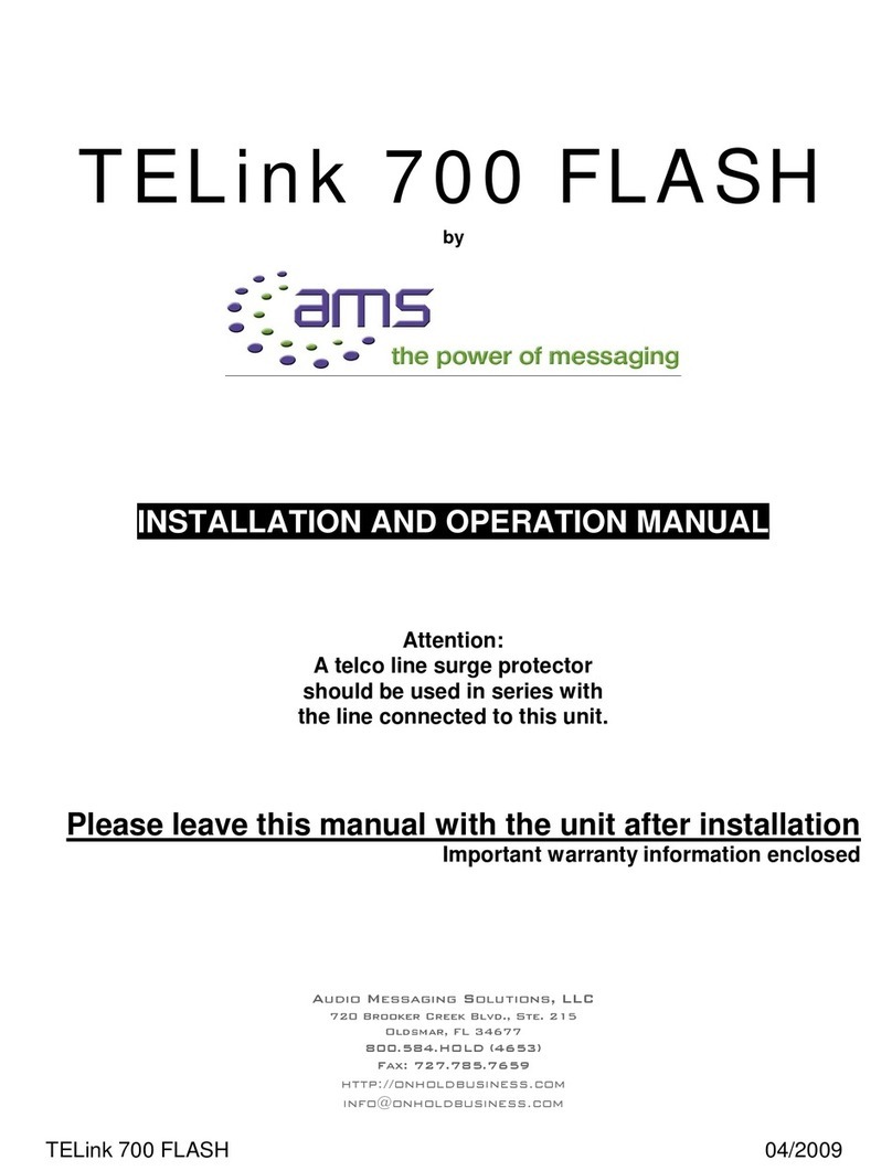 AMS TELink 700 Flash Installation and operation manual