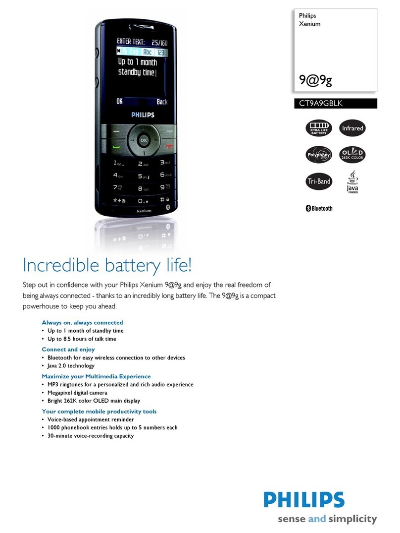 Philips Xenium CT9A9GBLK User manual