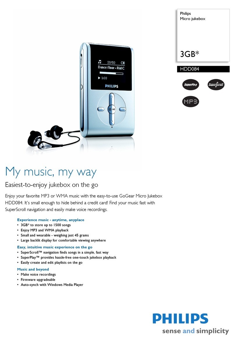 Philips micro jukebox HDD084 User manual