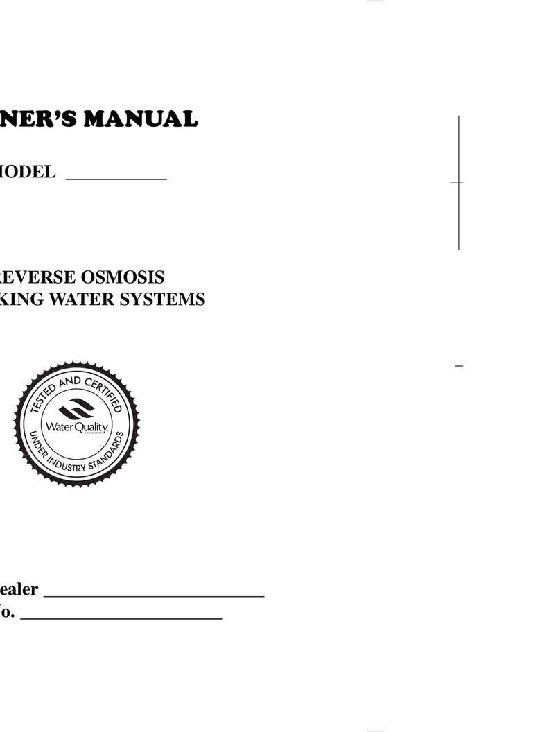 B&R Industries REVERSE OSMOSIS owner's manual
