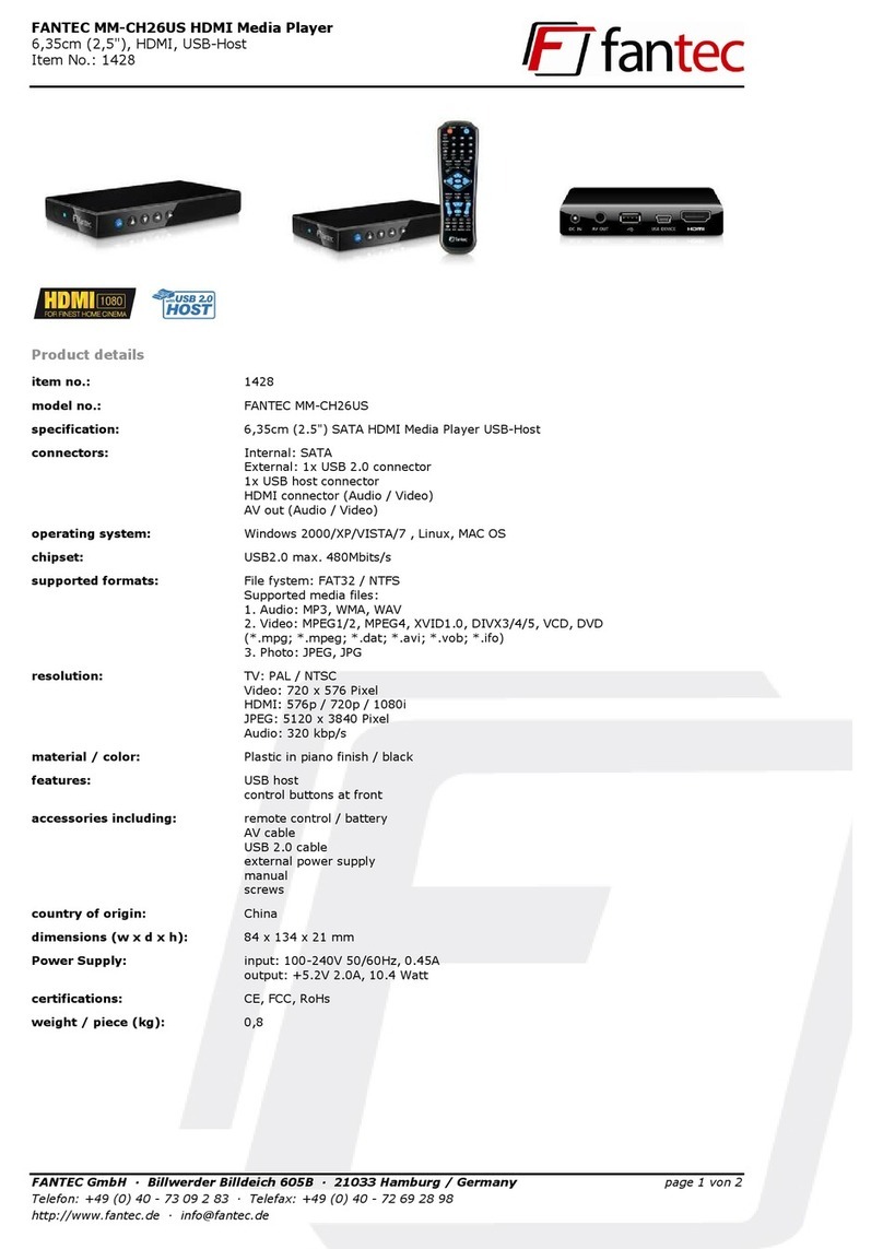 Fantec MM-CH26US User manual