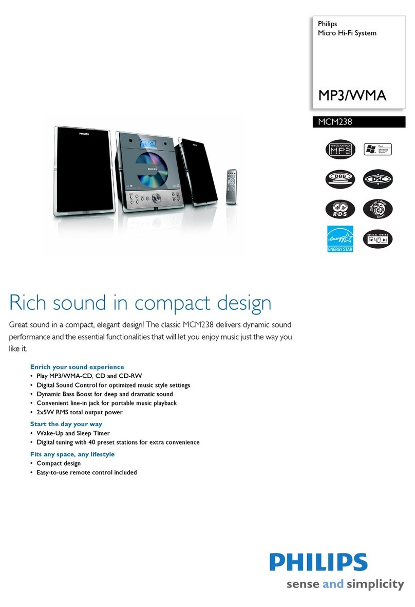 Philips MCM238 Specifications