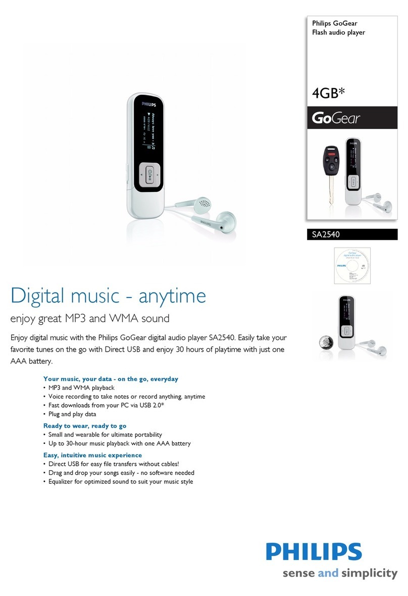 Philips GoGear SA2540 User manual