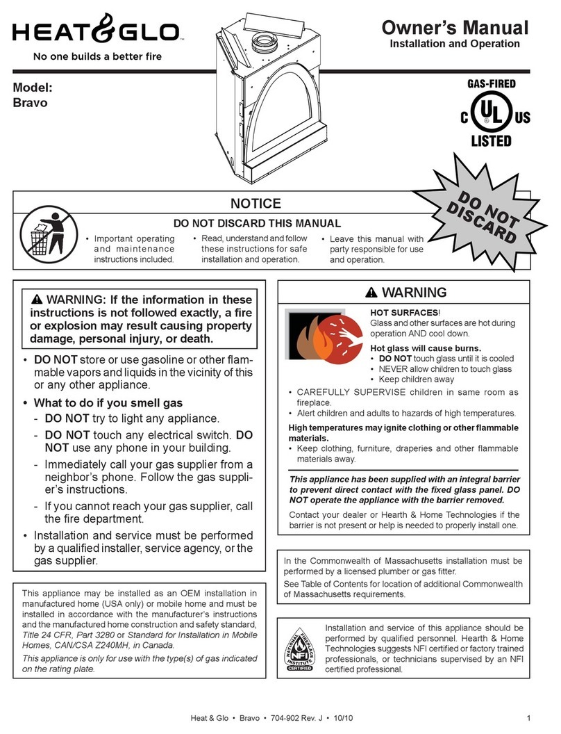Heat & Glo Bravo User manual Heat & Glo Bravo User manual