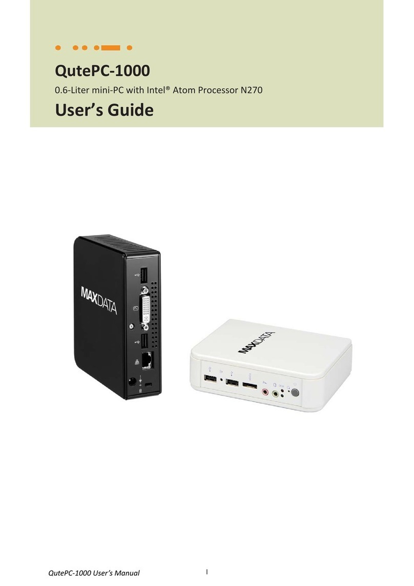 MAXDATA QutePC?1000 User manual