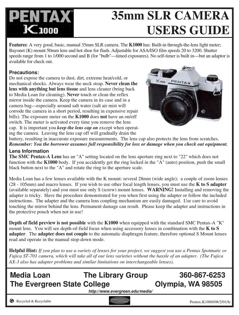 Pentax K1000 - K1000 User manual