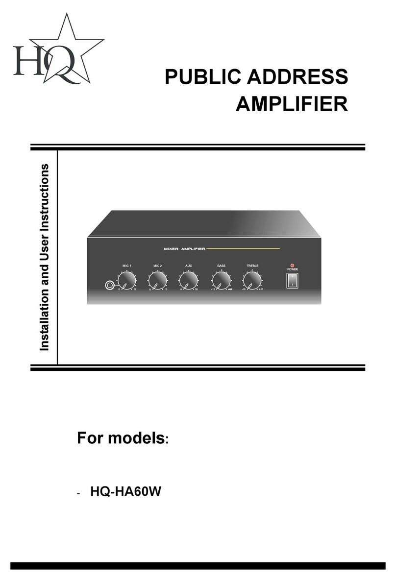 HQ HQ-HA60W Installation and user instructions