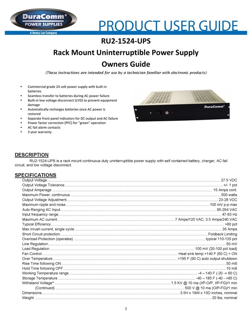 DuraComm RU2-1524-UPS User manual