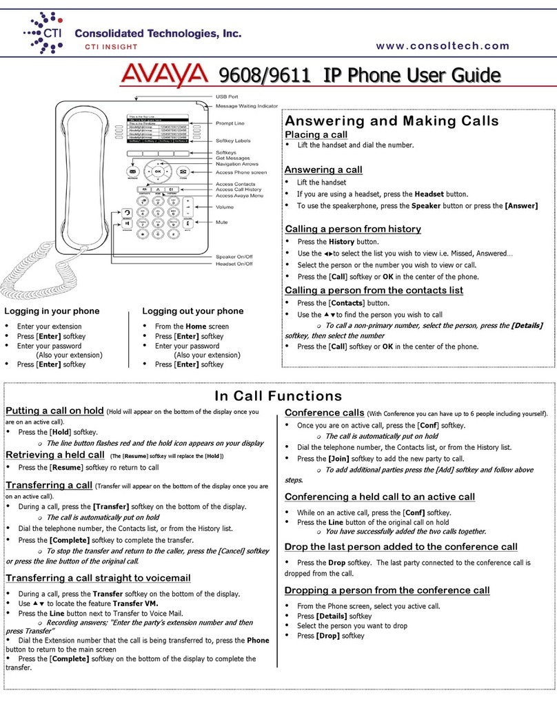 Avaya IP Office 9608 User manual Avaya IP Office 9608 User manual