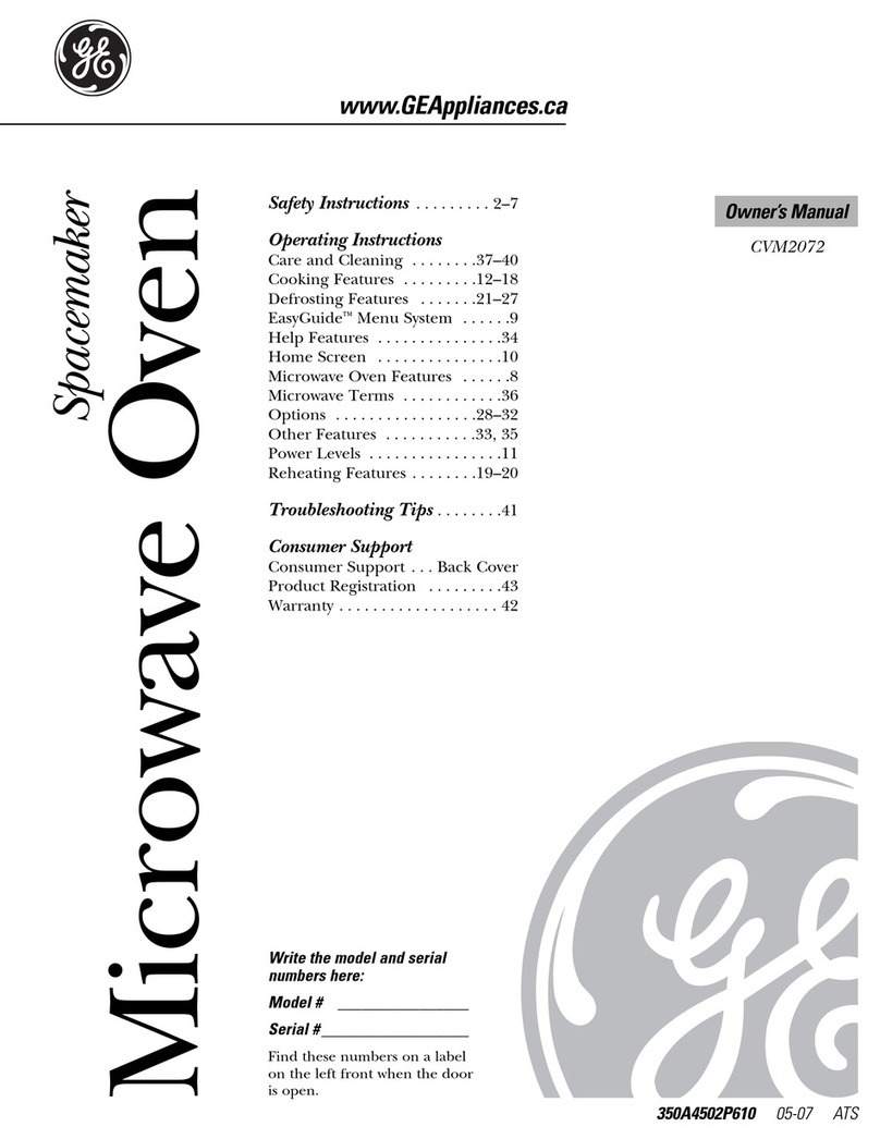 GE Spacemaker CVM2072 User manual