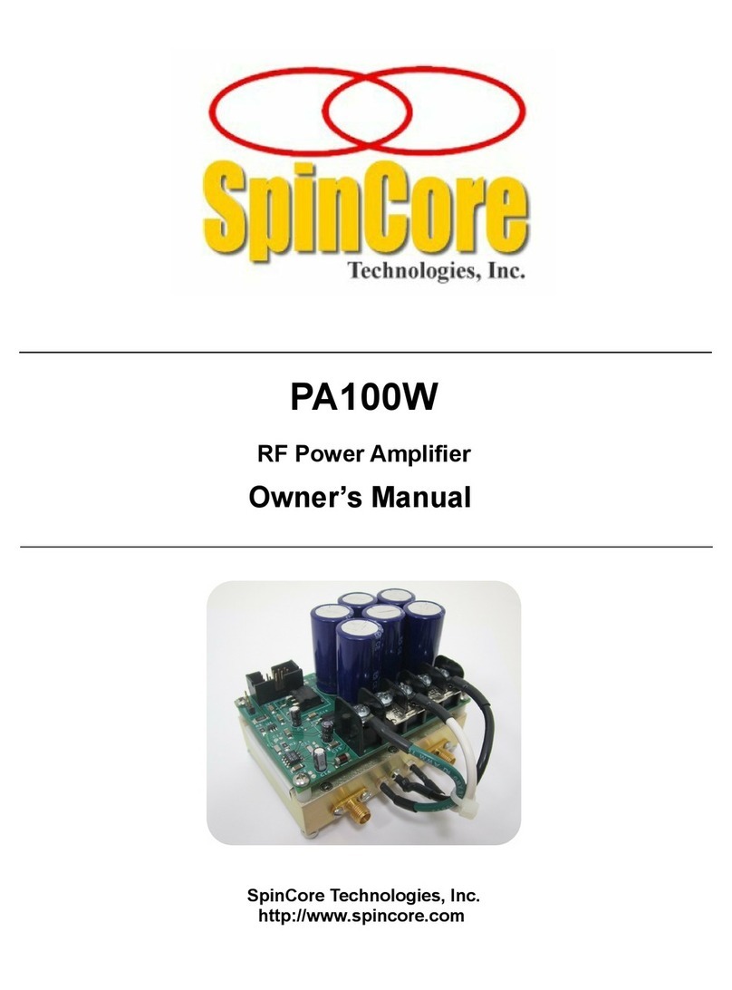 SpinCore Technologies PA100W User manual