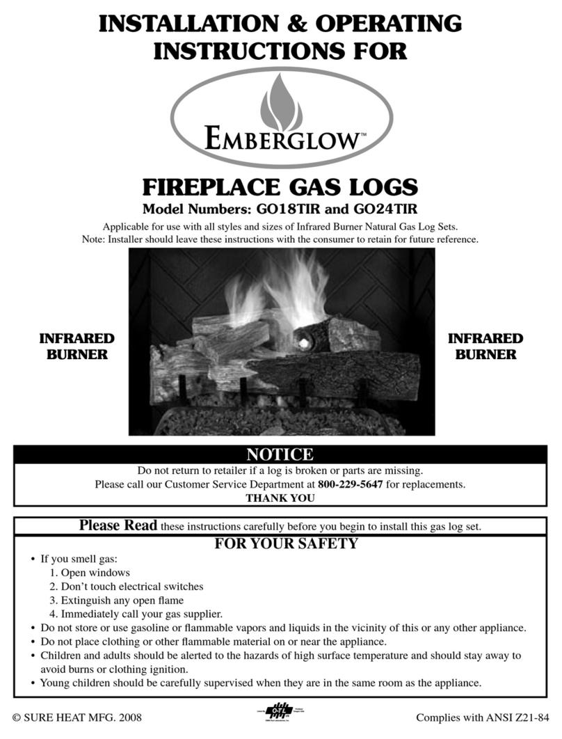 EmberGlow GO18TIR Installation & operating instructions EmberGlow GO18TIR Installation & operating instructions