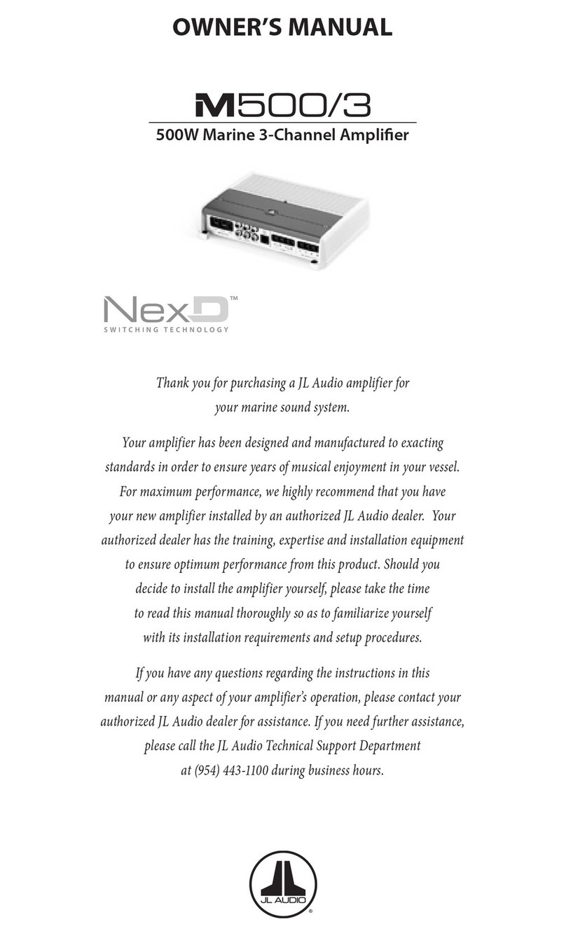 JL Audio M500/3 User manual