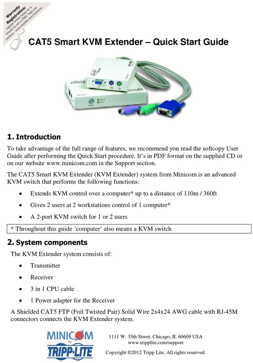Tripp Lite Cat5 Smart KVM Extender User manual