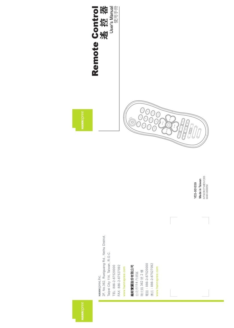 HANNspree Remote Control user manual