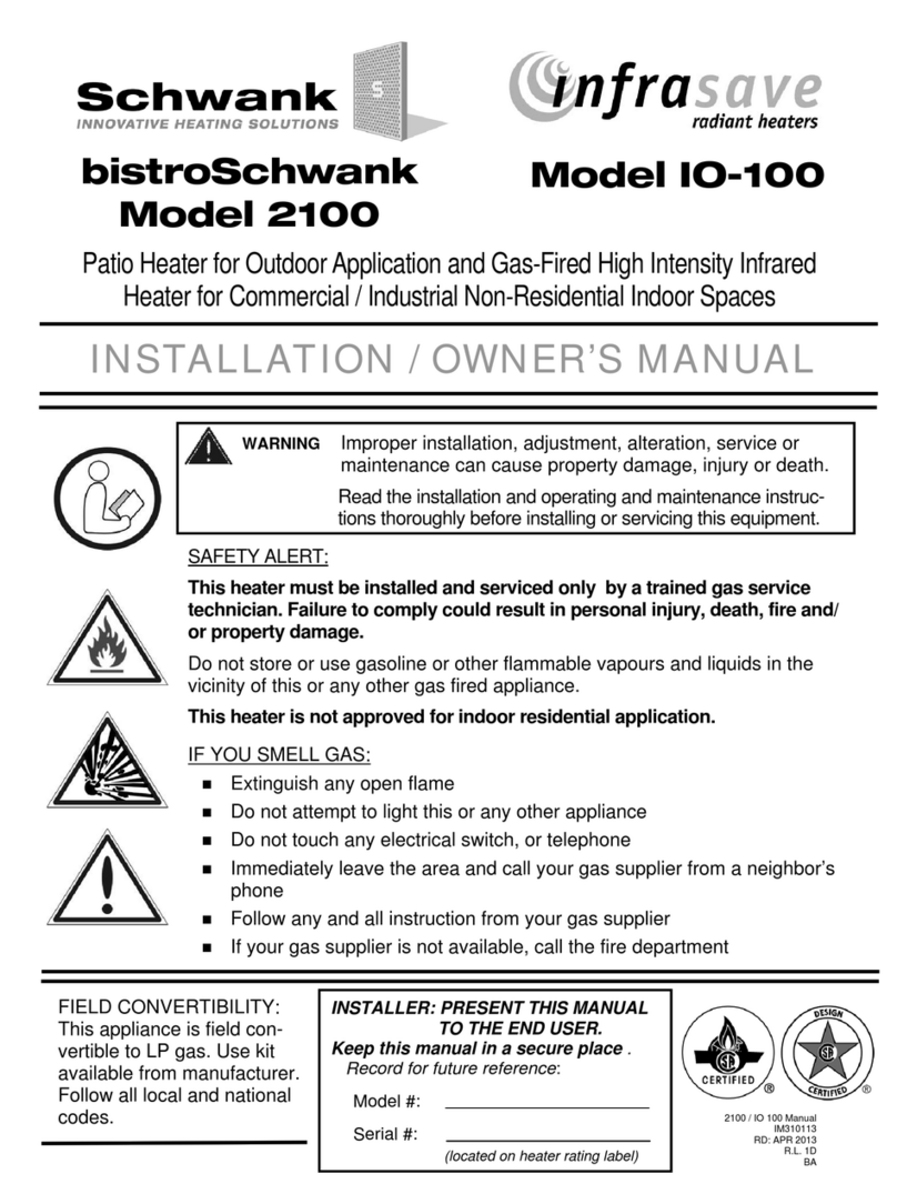 Schwank InfraSave 2100 Operating instructions