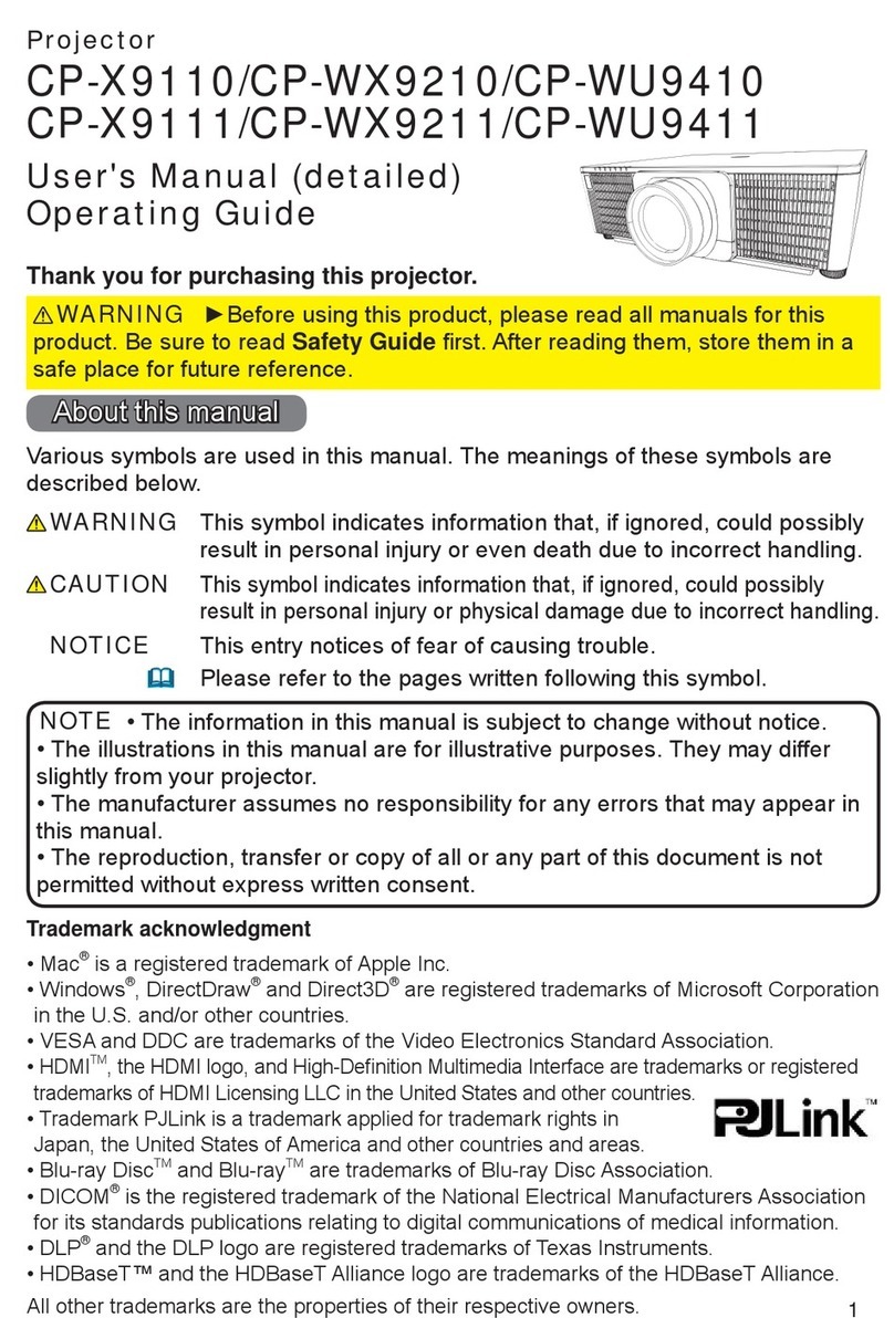 Hitachi CP-X9110 User manual