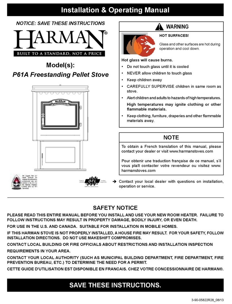 Harman PELLET P61A Installation instructions