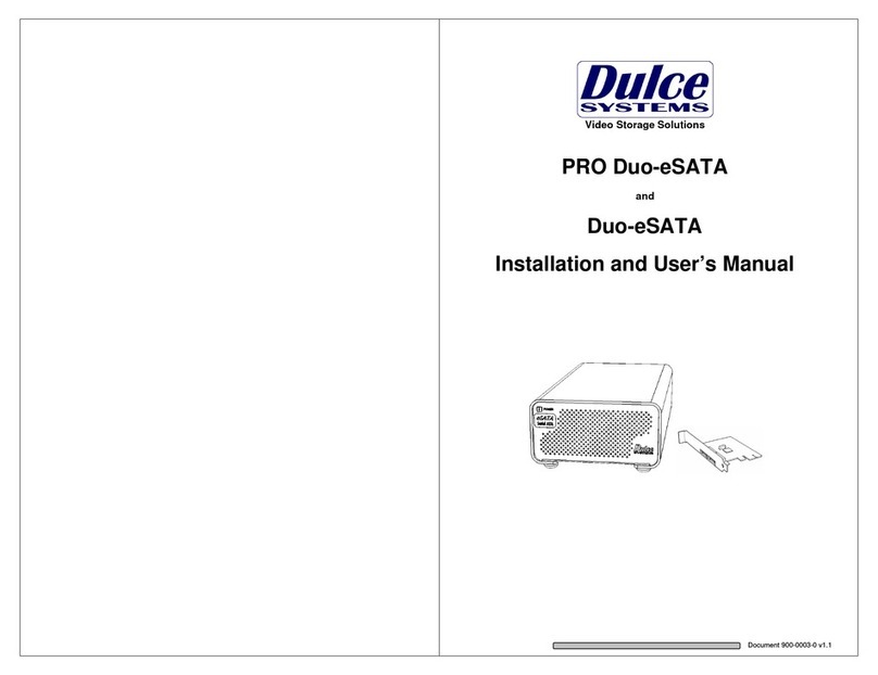 Dulce systems PRO Duo-eSATA Installation and user manual