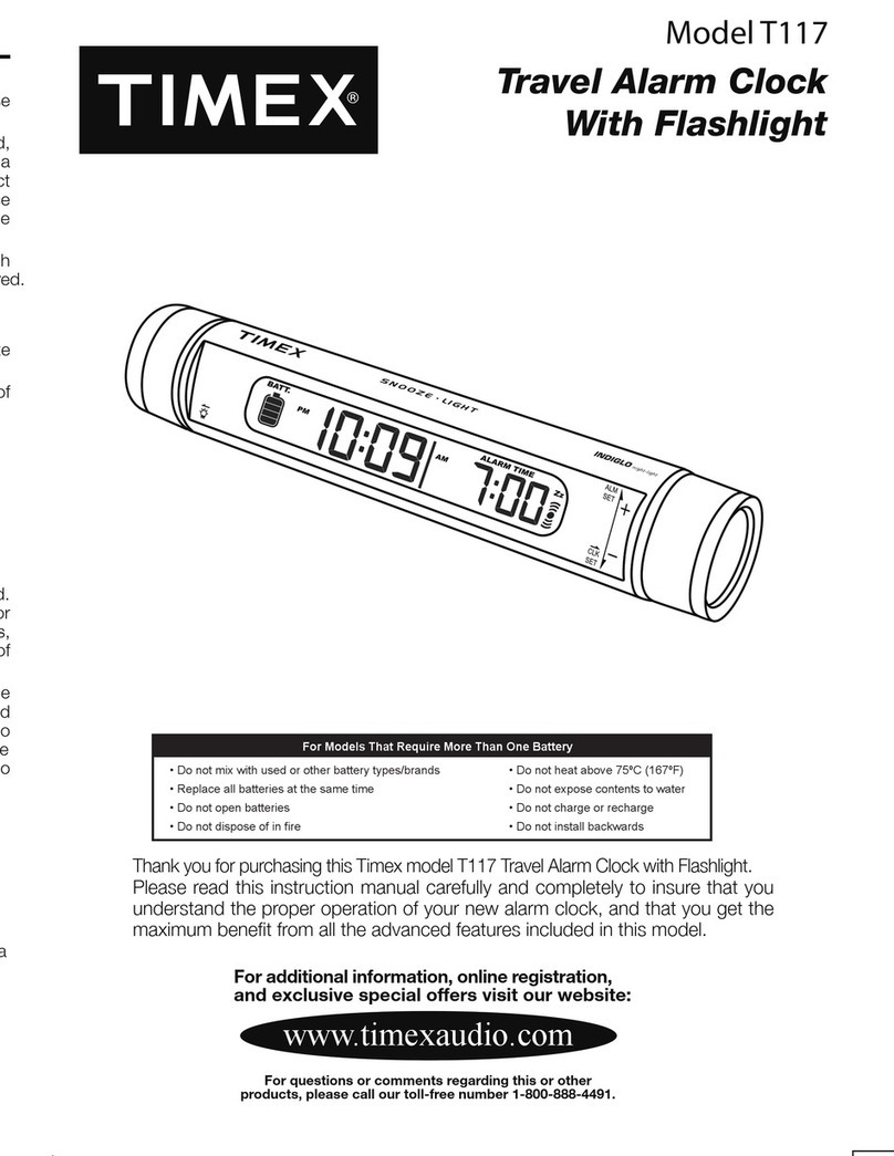 Timex T117 instruction manual