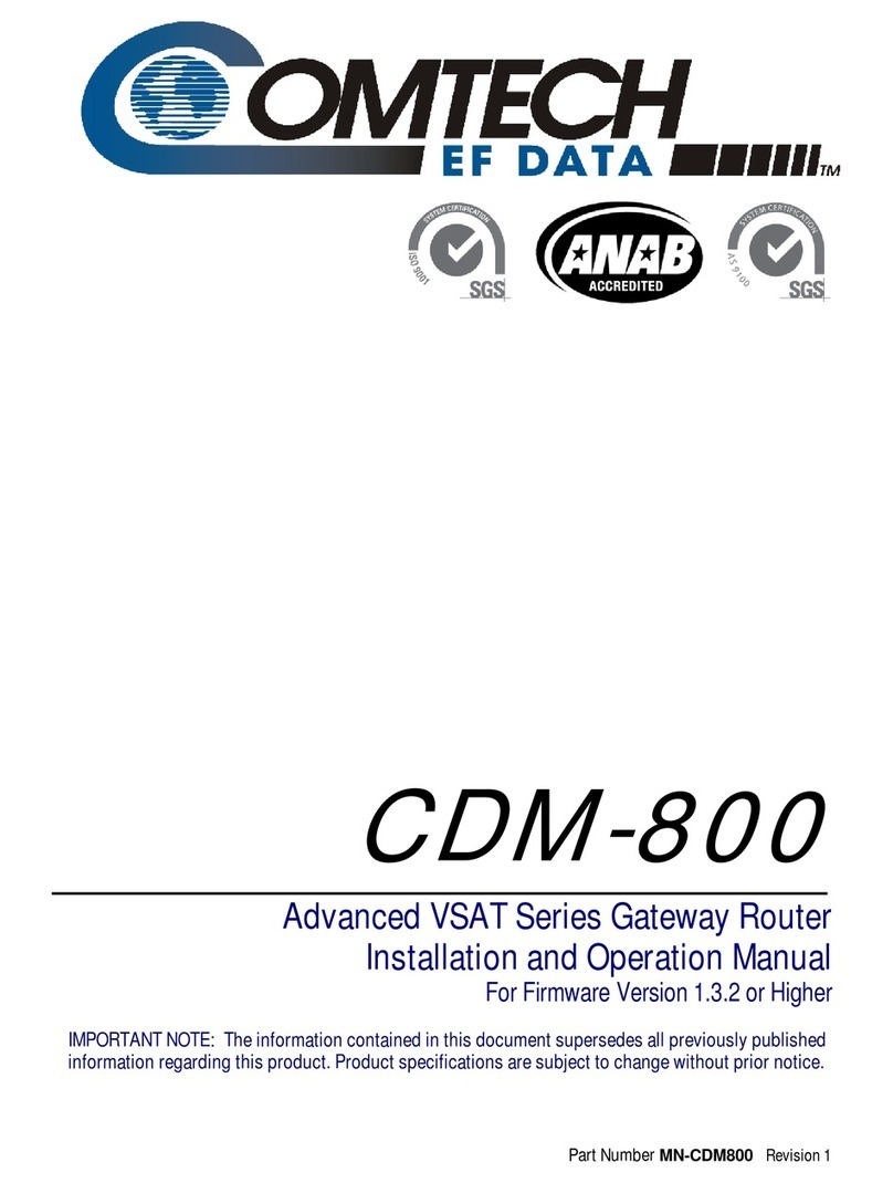 Comtech EF Data CDM-800 User manual