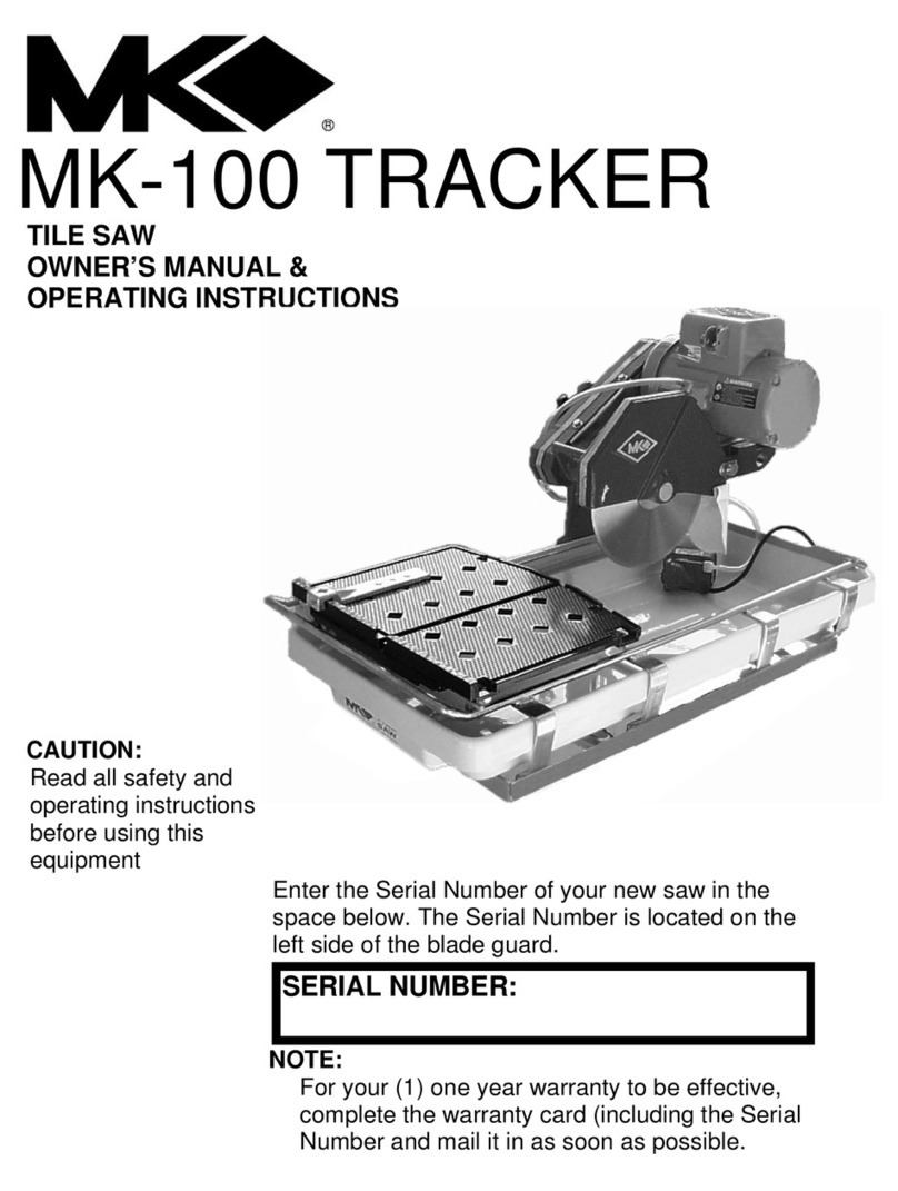 MK Diamond Products MK-100 TRACKER System manual