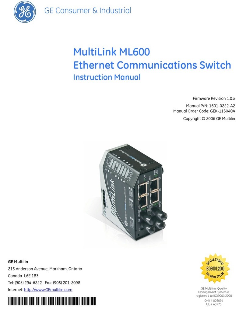 GE MultiLink ML600 User manual
