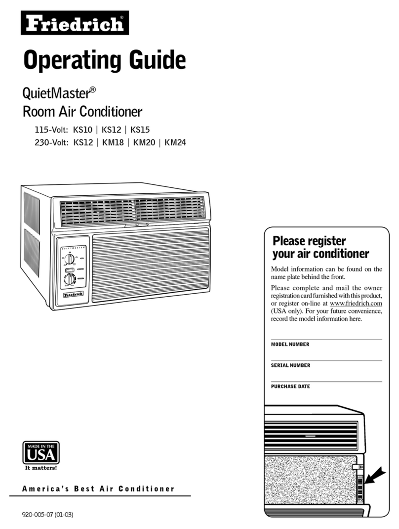 Friedrich QuietMaster KS10 User manual Friedrich QuietMaster KS10 User manual